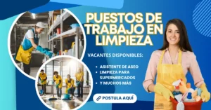 SE SOLICITA PERSONAL DE LIMPIEZA – APLICA AQUÍ 🔍✨